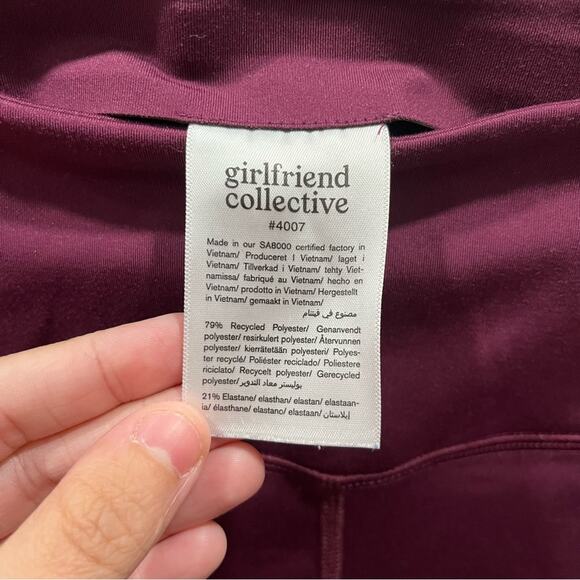 Girlfriend Collective Compressive High-Rise Legging Purple - Picture 3 of 8